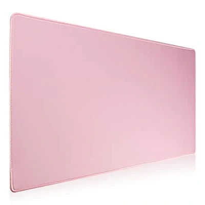 Abbildung von Jahosin Großes Gaming Mauspad mit genähten Kanten,[70x30cm] Erweitertes Rutschfester Naturkautschukbasis für Gamer/Desktop/Büro/Home(70x30 Pinkde)