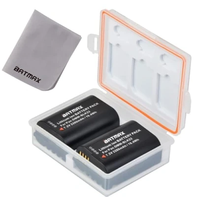 Abbildung von Batmax 2Pcs 2280mah DMW BLK22 Akku mit Batteriefach &amp; Speicherkartenfach für Panasonic LUMIX DC S5 SSK G9 GH5 II GH5S GH6 Kamera