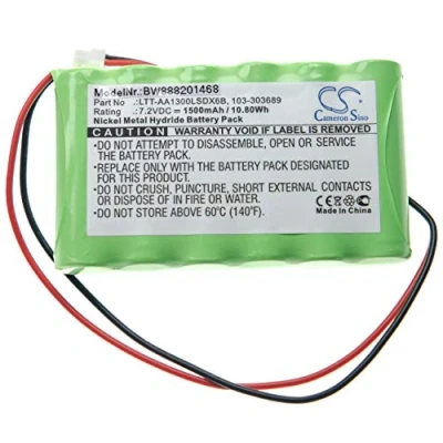 Abbildung von vhbw Akku kompatibel mit Visonic PowerMaster 30 Control Panel Alarmanlage, Alarmsystem (1500mAh, 7,2V, NiMH)