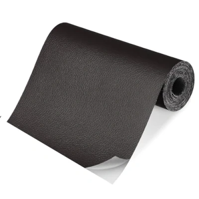 Abbildung von Kunstleder Selbstklebend Schwarz, 10 x 160cm Lederflicken Leder Reparatur Patch, Patch Für Couch, Sofa, Autositze, Zubehör, Taschen und Renovierung