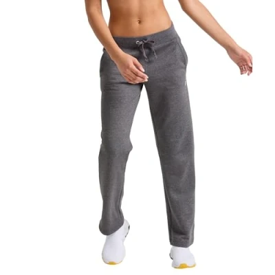Abbildung von Champion Damen Fleece Hose mit offenem Boden Trainingshose, Dunkelgrau, M