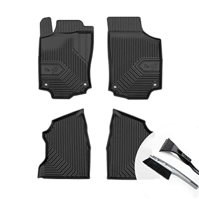 Abbildung von moto MOLTICO Gummimatten Auto Fußmatten mit Rand Gummi Automatten 4 teilig Set passend für Opel Combo C Van 2001 2011