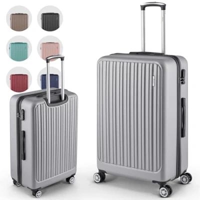 Abbildung von Easy Move ABS Hartschalenkoffer [ERGONOMISCH &amp; SICHER] Großer Trolley Koffer mit 360 Rädern, Zahlen Schloss reisekoffer groß, hartschalenkoffer, Luggage (Silver Gray, 65cm) *