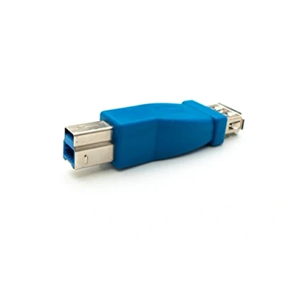 Abbildung von System S USB 3.0 Adapter Typ B Stecker zu A Buchse Kabel in Blau