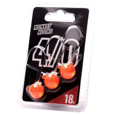 Abbildung von Bleikopf Monkey Hook Size 4/0 Orange Yellow 18g