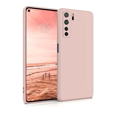 Abbildung von MyGadget Hülle für Huawei P40 Lite 5G robuste Silikon Schutzhülle TPU Case Slim Silikonhülle Back Cover Kratzfest Handyhülle Matt Rosa