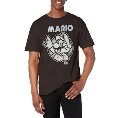 Abbildung von Nintendo So Mario Herren T Shirt, schwarz, X Groß