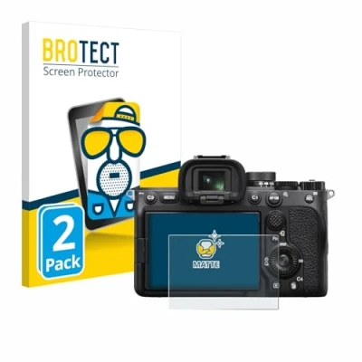 Abbildung von BROTECT Entspiegelungs Schutzfolie für Sony Alpha 7 IV (2 Stück) Matte Displayschutz Folie, Anti Reflex, Fingerprint