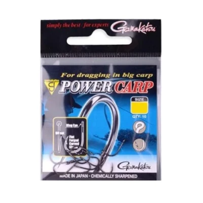 Abbildung von Gamakatsu Powercarp Eyed Hooks NS Black (10Stk) Size 10 Karpfenhaken