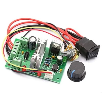 Abbildung von Einstellbarer DC Motor Drehzahlregler PWM Motorregler 12V 24V 36V 6A Reversing Switch Speed Controller vorwärts rückwärts Funktion Ansteuerung