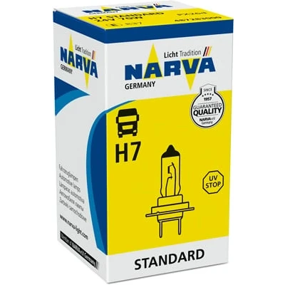 Abbildung von NARVA 487283000 Glühlampe, Fernscheinwerfer H7 24V 70W Halogen MAN: L 2000, M 2000 M, TGX, SCANIA: L,P,G,R,S series, MERCEDES BENZ: ATEGO 3, 2