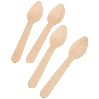 Abbildung von 100 Stück Kaffeelöffel, 11 cm, natürliches Holz