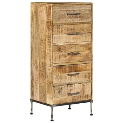 Abbildung von vidaXL Mango Massivholz Kommode mit 5 Schubladen Sideboard Schubladenschrank