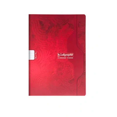 Abbildung von Clairefontaine 7121C Packung mit 10 Heften Calligraphe geheftet, DIN A4, französische Lineatur, 24 Blatt, 70 g, farbig sortiert, 1 Pack
