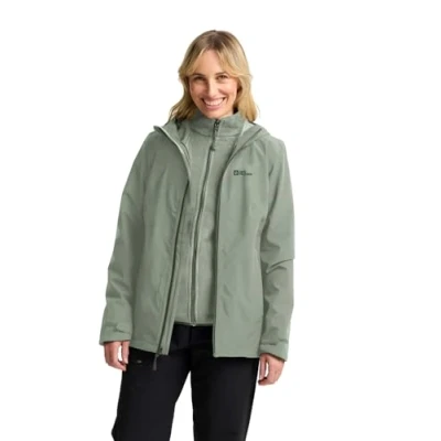 Abbildung von Jack Wolfskin Damen Moonrise 3in1 Jkt W, Mint Leaf, XL EU