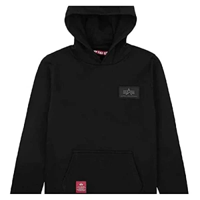 Abbildung von Alpha Industries BACK Kapuzenpullover für Kinder, Größe: 134/140, Black