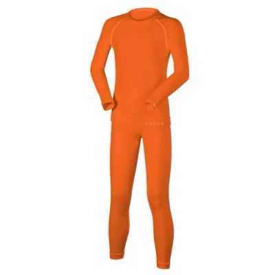 Abbildung von FALKE Unisex Kinder Baselayer Set Maximum Warm K UW Funktionsmaterial schnelltrocknend 1 Stück, Orange (Dutch 8041), 158 164