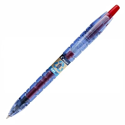 Abbildung von Stylo à bille pointe moyenne encre gel rétractable Begreen rouge 0,7mm B2P