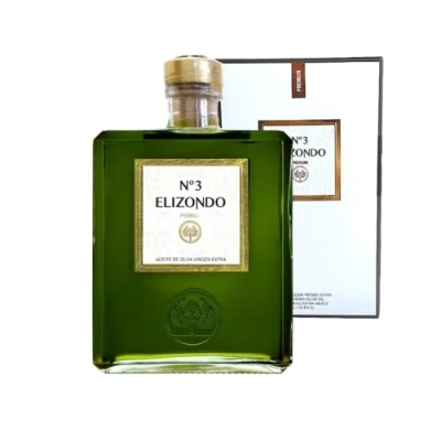 Abbildung von Elizondo Nº3 Natives Olivenöl Extra Picual Flasche 1000ml mit Etui
