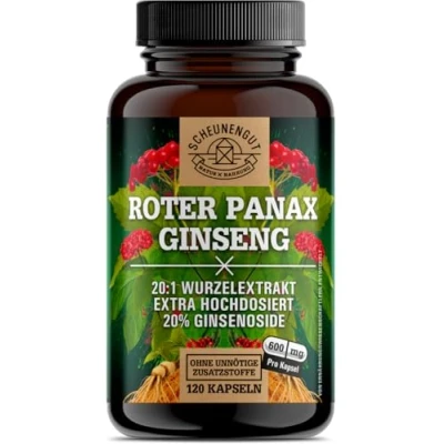 Abbildung von Scheunengut® roter Panax Ginseng 20:1 Wurzel Extrakt 120 St