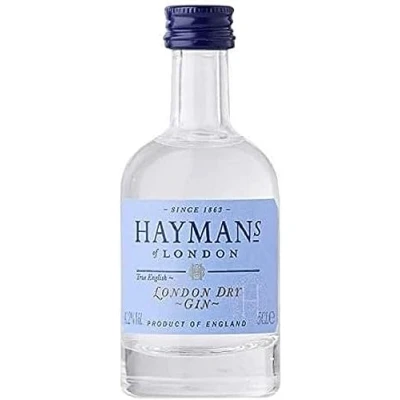 Abbildung von Hayman&#039;s London Dry GIN 41,2% Vol. / TRUE ENGLISH of Tradition seit 150 Jahren Mini In liebevoller Handarbeit distilliert Tasting Geschenkkorbidee 50ml