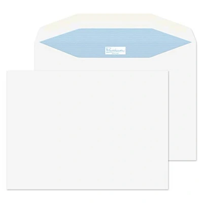Abbildung von Blake Premium Postfast PF707 Kuvertierhüllen Briefumschläge Naßklebung Weiß C5 162 x 229 mm 90g/m² 500 Stück