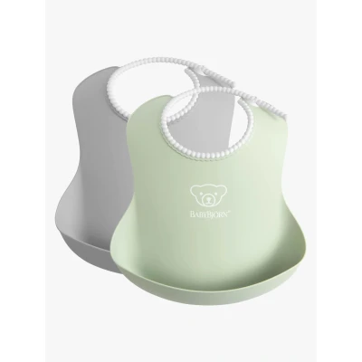 Abbildung von BabyBjörn Lätzchen 2er Pack, Grau/Hellgrün
