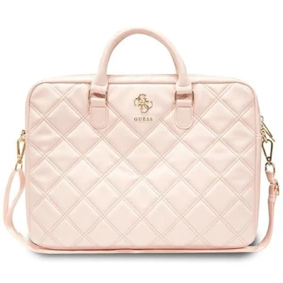 Abbildung von Guess Gesteppte 4G Laptop Tasche 1 rosa