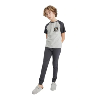 Abbildung von DeFacto Schlafanzug für Jungen Nachtruhe Teenager Pyjama Set Kinder