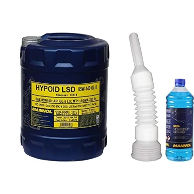 Abbildung von QR Parts Set 10 Liter 85411027 CT4504 MN8105 5024 1 Original MANNOL Scheiben Reiniger 70 C Frostschutz Konzentrat Hypoid LSD 85W 140 API GL 5 LS