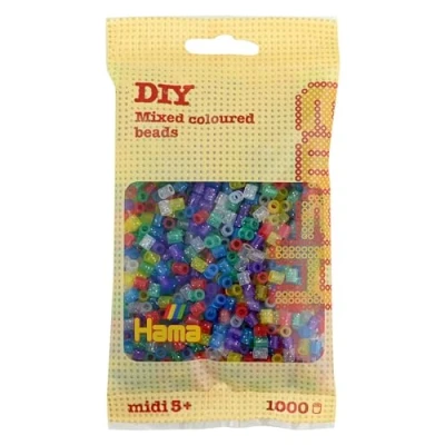 Abbildung von Hama Perlen Bügelperlen 1000 Stk. glittermix