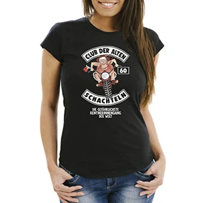 Abbildung von MoonWorks Print Shirt Geburtstags T Damen Club Der alten Schachteln Geschenk für ältere Frauen Runder Geburtstag Fun Moonworks® mit
