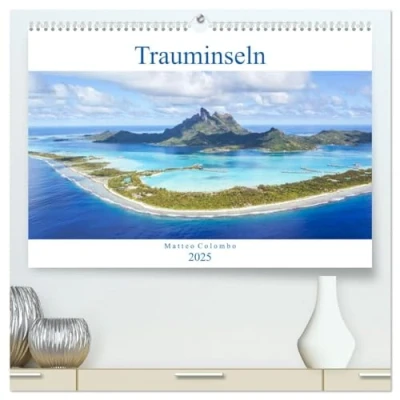 Abbildung von Trauminseln Matteo Colombo (hochwertiger Premium Wandkalender 2025 DIN A2 quer), Kunstdruck in Hochglanz