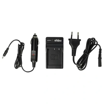 Abbildung von vhbw Ladegerät kompatibel mit Casio Exilim EX FC300S, H30, H30BK Kamera Camcorder/Akku Ladeschale, Kfz Adapter, Ladestandsanzeige