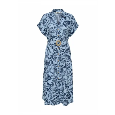 Abbildung von ONLY Hemdblusenkleid ONLJAKIRI LINEN SS MIDI SHIRT DRESS WVN mit Leinen