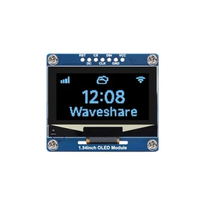 Abbildung von 1.54 Zoll OLED Display Modul für Raspberry Pi/Arduino/STM32/ESP32/Jetson Nano etc. 128x64 Auflösung, Blaue Displayfarbe, SPI / I2C Kommunikation, Kompatibel mit 3.3V 5V MCUs