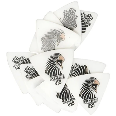 Abbildung von Clayton Picks SHARP ACETAL/POLYMER PICK ROUNDED TRIANGLE 1.00MM /12 (SART100/12)