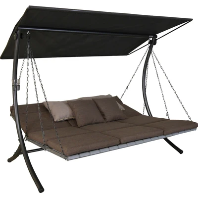 Abbildung von Angerer Freizeitmöbel Hollywoodschaukel &quot;Luxus Smart olive&quot;, BxTxH: 210x145x160 cm