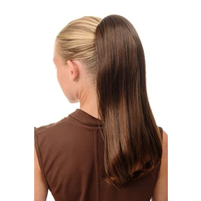 Abbildung von WIG ME UP BRO 525 2T30 Haarteil Pferdeschwanz Extension mit großer Klammer sehr lang glatt voluminös Kastanie Braun Mix