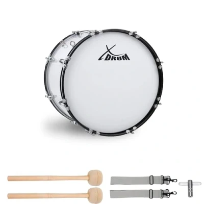 Abbildung von XDrum Konzerttrommel MBD 218 Marsch Bass Trommel, Fußball Pauke 18&quot; inkl. Schlägel &amp; Tragegurte