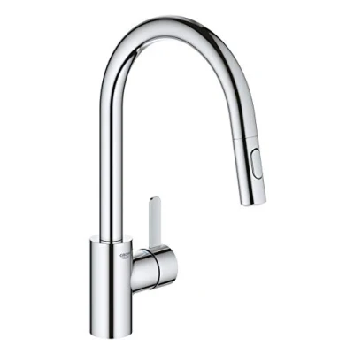 Abbildung von Grohe Küchenarmatur Eurosmart Cosmopolitan Einhand mit ausziehbarer Dual Spülbrause hoher Auslauf Chrom