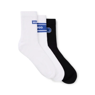 Abbildung von HUGO Underwear Socken &quot;3P QS BLUE DESIGN&quot;, (Packung, 3 Paar), mit Branding UNISEX Sportsocken