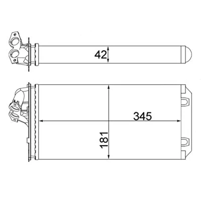 Abbildung von MAHLE ORIGINAL AH 64 000S Wärmetauscher