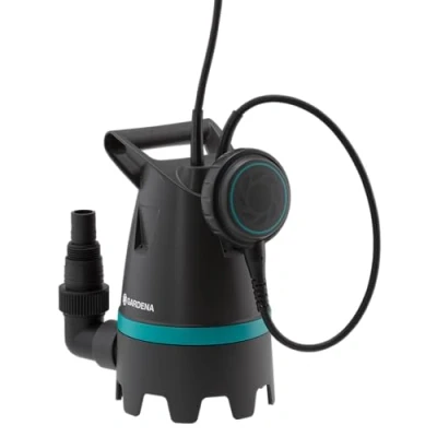 Abbildung von Gardena Schmutzwasser Tauchpumpe 9200 Basic: Elektrische mit Fördermenge l/h, Schwimmschalter Dauerlauffunktion (9007 47)