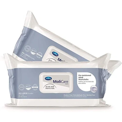 Abbildung von MoliCare Skin Waschlappen Aloe Vera / Lanolin 96 Stück, 48 Stück