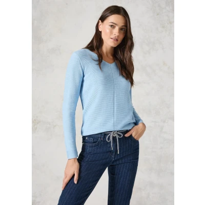 Abbildung von Cecil V Ausschnitt Pullover, in Struktur Optik, mit