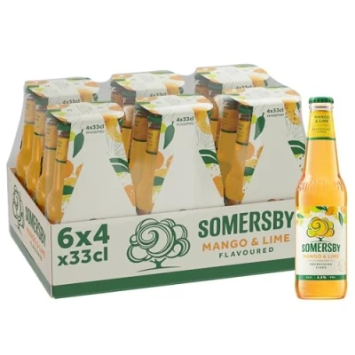 Abbildung von Somersby Mango &amp; Lime Cider, Glas Einweg (24 x 0.33 L)
