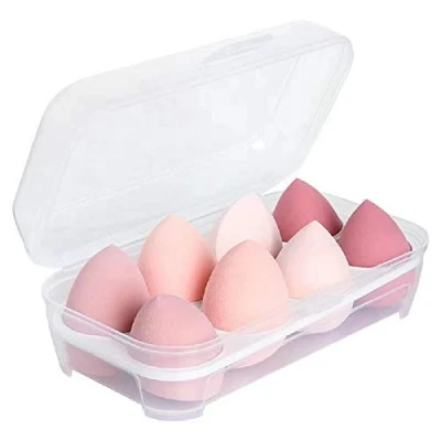 Abbildung von Make up Schwämmchen 8 Stück Schwamm Set Rosa Blender Beauty Foundation Puderquaste für Pulver Creme Flüssigkeit