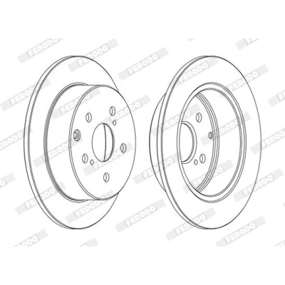 Abbildung von FERODO PREMIER DDF1704C Bremsscheibe 280 10 5 voll beschichtet ohne Schrauben TOYOTA: Avensis II Schrägheck, Kombi, Limousine