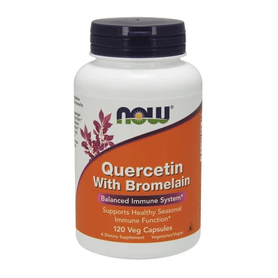 Abbildung von Now Foods Quercetin mit Bromelain, und 120 vegane Kapseln